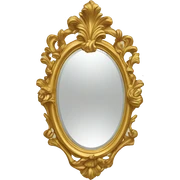 Rococo gold mirror sticker
