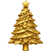 Gold Christmas tree sticker