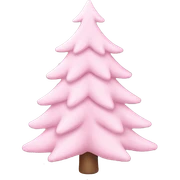 pastel pink christmas tree sticker