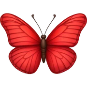 Red butterfly  sticker