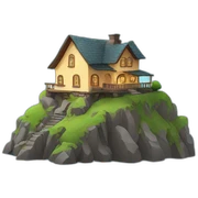 House on a mountain sticker