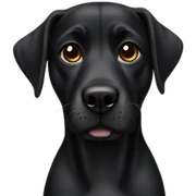 All Black no breed dog sticker