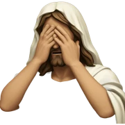 facepalm jesus sticker