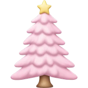 pastel pink christmas tree sticker