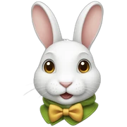white rabbit sticker