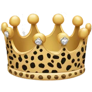 elegant crown with cheetah print sticker