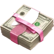 Pink glitter money sticker