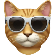Cat with sunglasses sticker