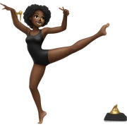 1 Dancing Black girl in black bodysuit with hourglass shape. sticker