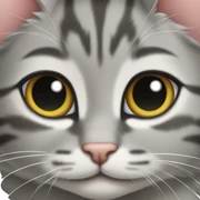 Gray tabby kitten sticker
