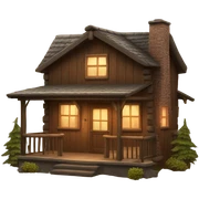 Romantic cabin sticker
