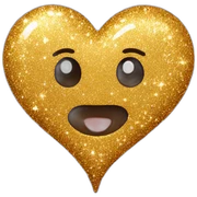 Glitter heart  sticker