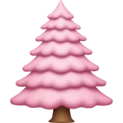 pastel pink christmas tree sticker