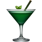 Dark green martini sticker