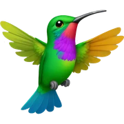 colibrí colorido alegre sticker