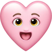 Baby pink love heart  sticker
