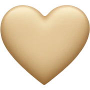 Beige heart sticker
