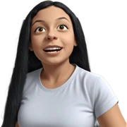 girl with black hair indoors sticker