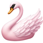 pastel pink swan sticker