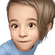 brown eyed girl portrait sticker
