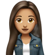 Bratz with a long straight brown hair and brown eyes  sticker