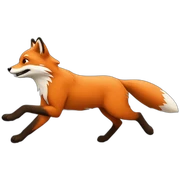 fox running sticker