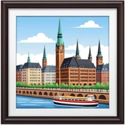 Hamburg Reise sticker