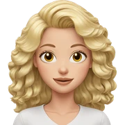 smiling girl with blonde hair sticker