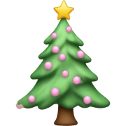 light pink christmas tree sticker