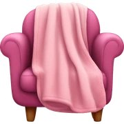 Pink cosy chair with blanket sticker