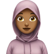 Hijabi girl wearing hoodie  sticker