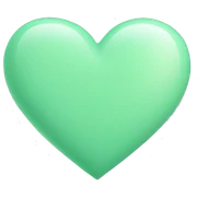 pastel green heart sticker
