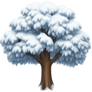 A tree with snow on it  sticker