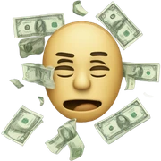face crying money and smoking sticker