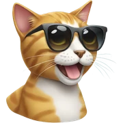 Cat with sunglasses sticker