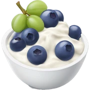 yoghurt bowl with grapes and blueberries sticker