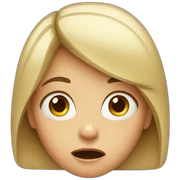 shocked girl sticker