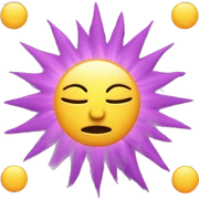 purple sun sticker