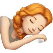 Sleeping ginger girl sticker