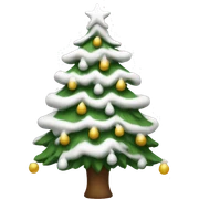 White Christmas tree sticker