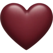 maroon heart sticker