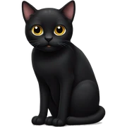 Black cat sticker