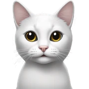 Cat black and white  sticker
