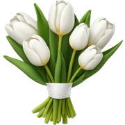 white tulip bouquet  sticker