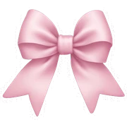 Light pink bow sticker