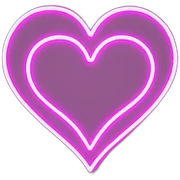 neon sign heart outline sticker