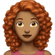 Tan woman red hair sticker