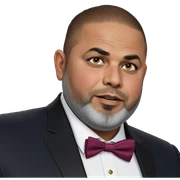 gentleman with beard and bowtie sticker