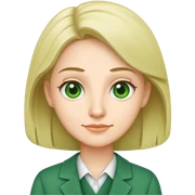 Teacher wearing green sticker