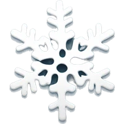 Melting snowflake sticker